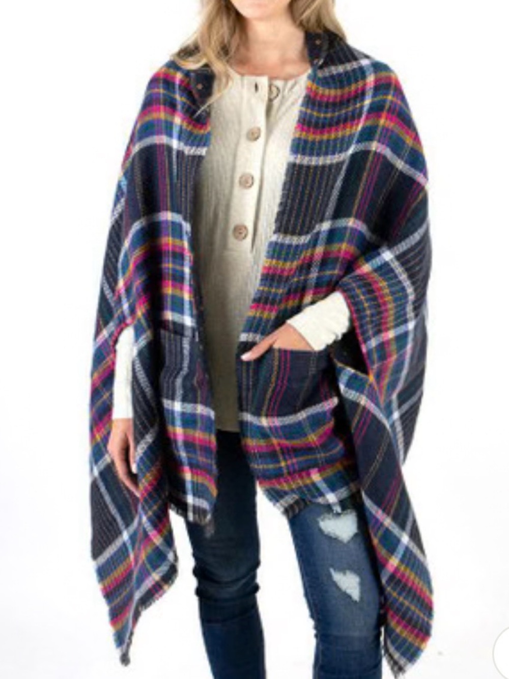 Grace & Lace Reversible Pocket Poncho
